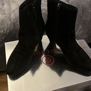 Suede booties